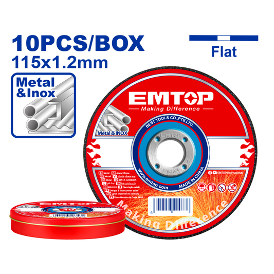 Kəsmə diskləri dəsti, 10 əd, 115 mm
