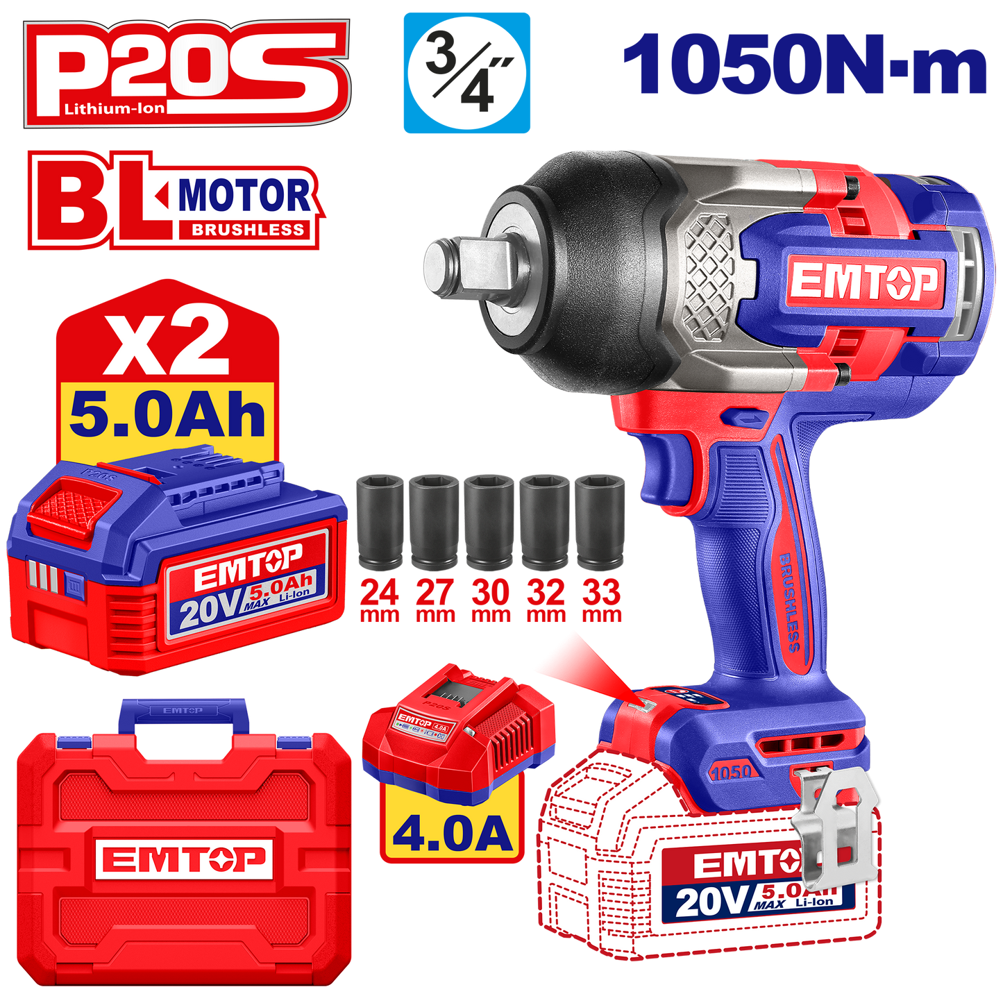 Zərbəli qaykaaçan 1050Nm 20V