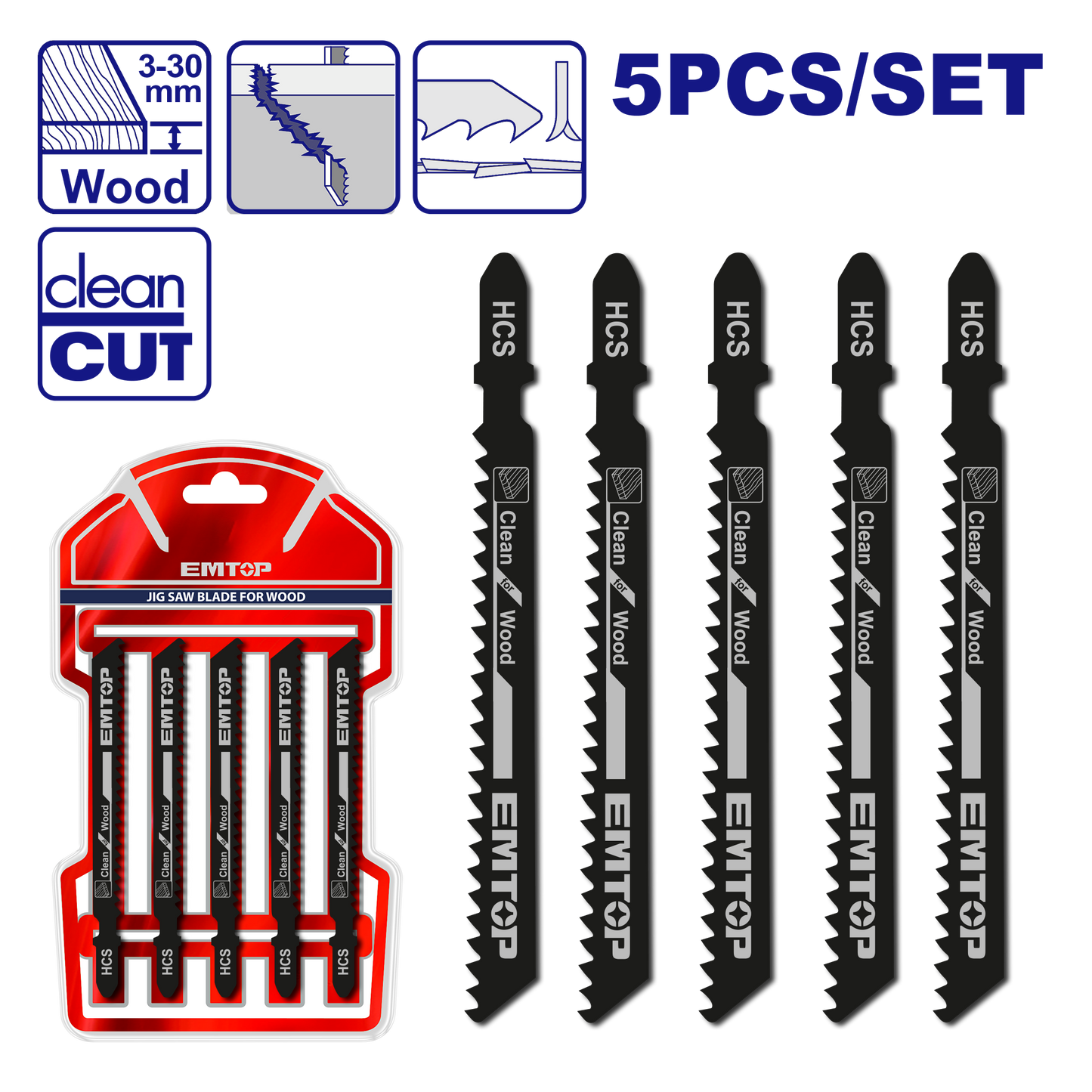 Lobzik parçaları dəsti taxta üçün, 5 əd