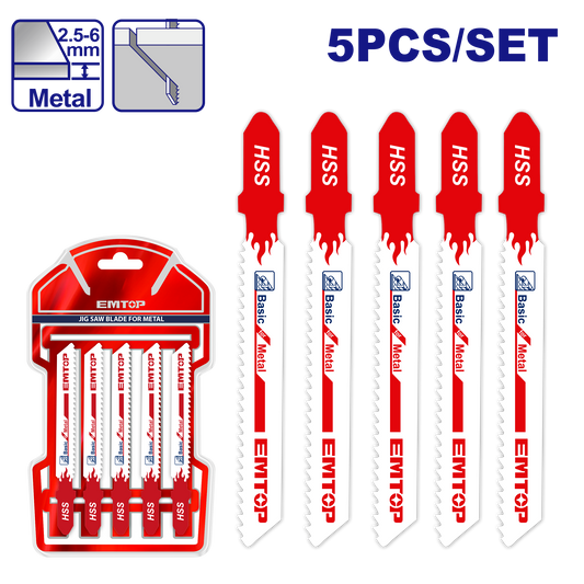 Lobzik parçaları dəsti metal üçün, 5 əd