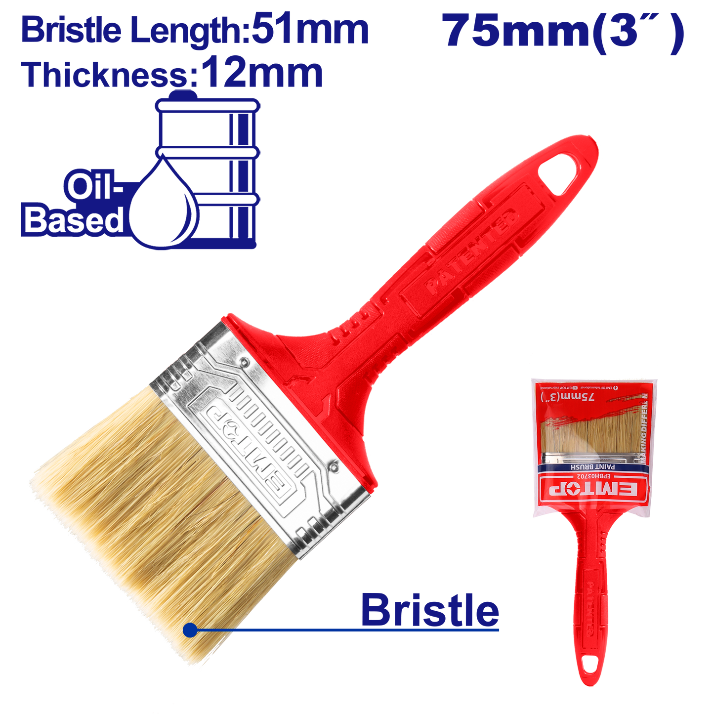 boya fırçası, 76mm