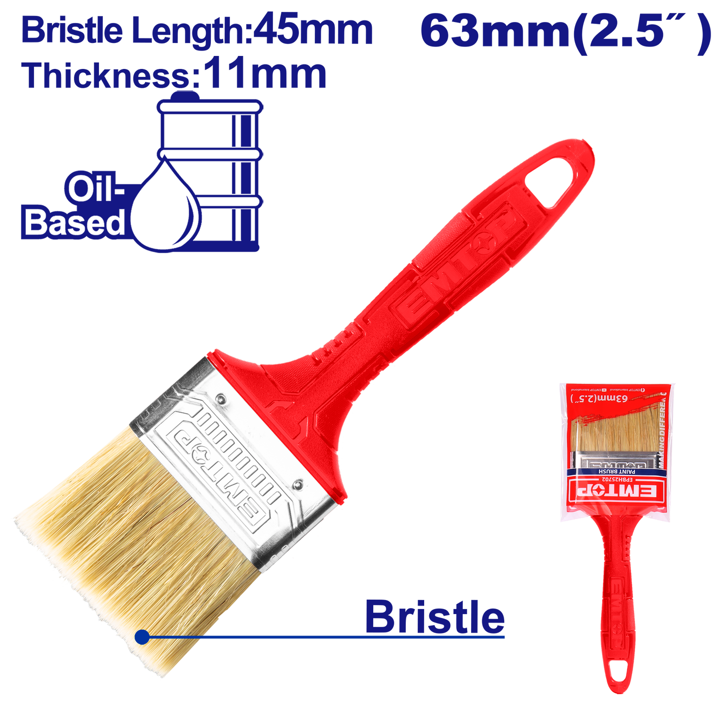 boya fırçası, 63mm