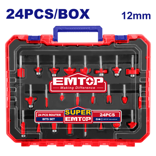 Frezer ucu dəsti, 12mm, 24 əd