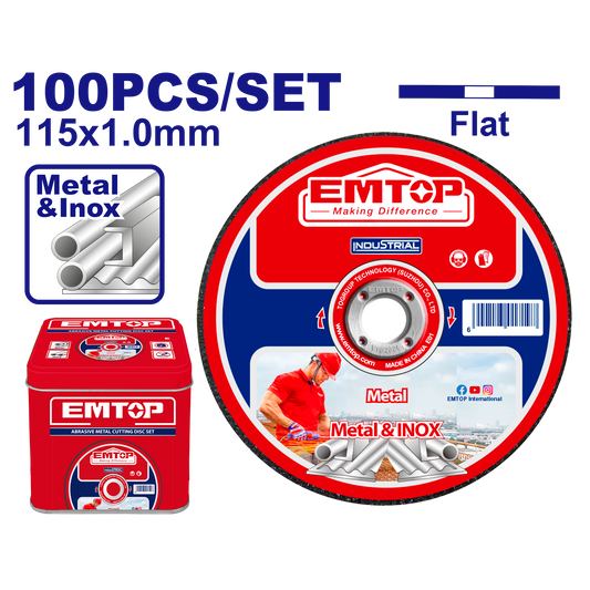 Kəsmə diskləri dəsti, 100 əd, 115x1 mm