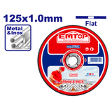 Metal üzrə kəsmə disk, 125 mm x 1.0 mm x 22.2 mm