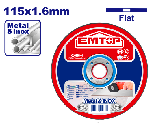 Metal üzrə kəsmə disk, 115 mm x 1.6 mm x 22.2 mm