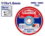 Metal üzrə kəsmə disk, 115 mm x 1.6 mm x 22.2 mm