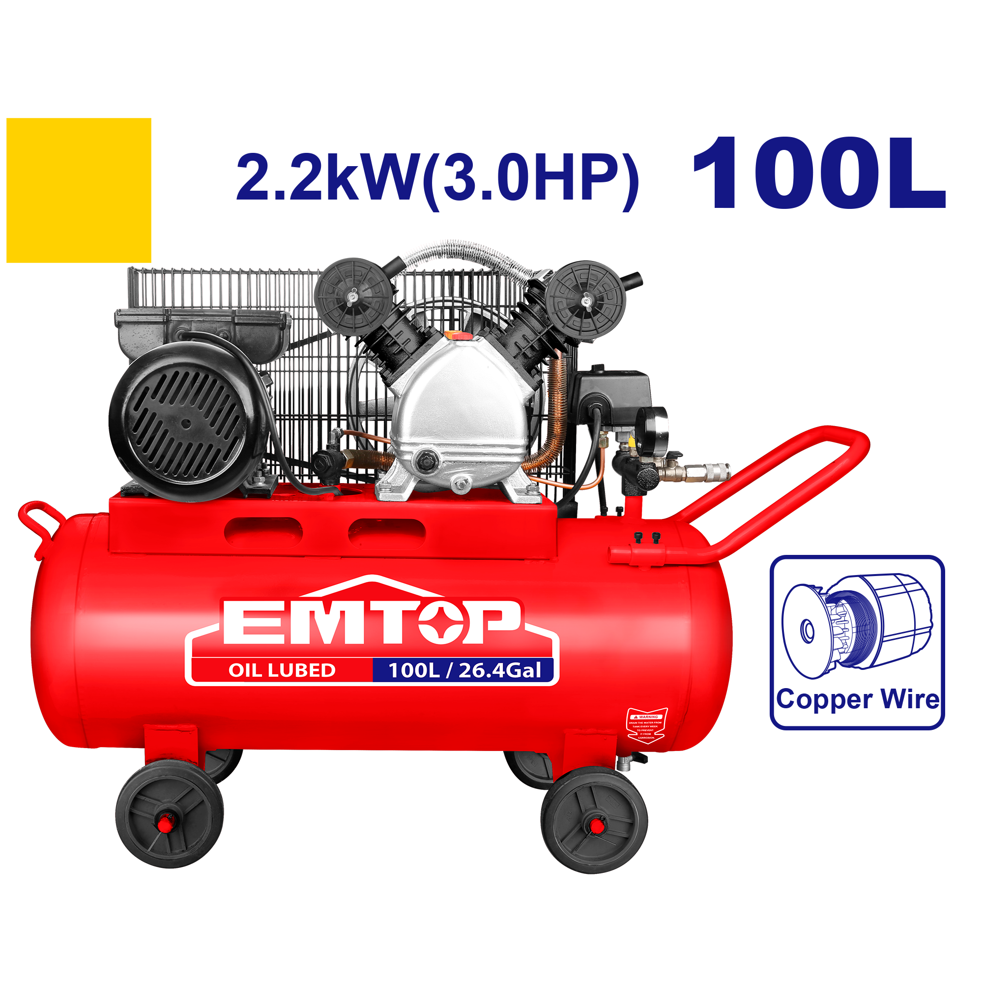 Hava kompressoru, 100L-2.2kW