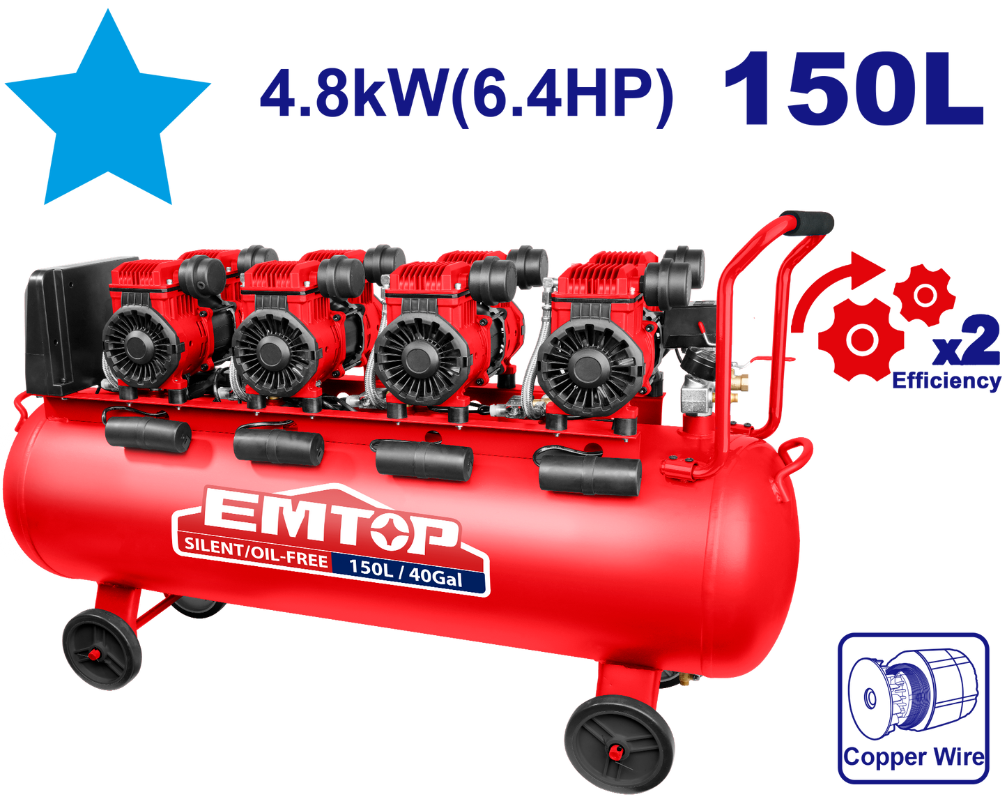 Hava kompressoru, 150L-4.8kW