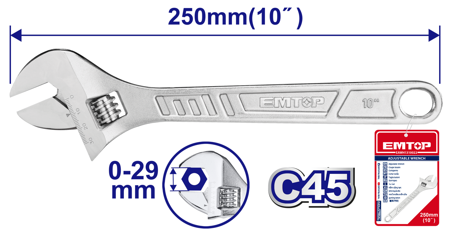 Tənzimlənən açar, 250mm