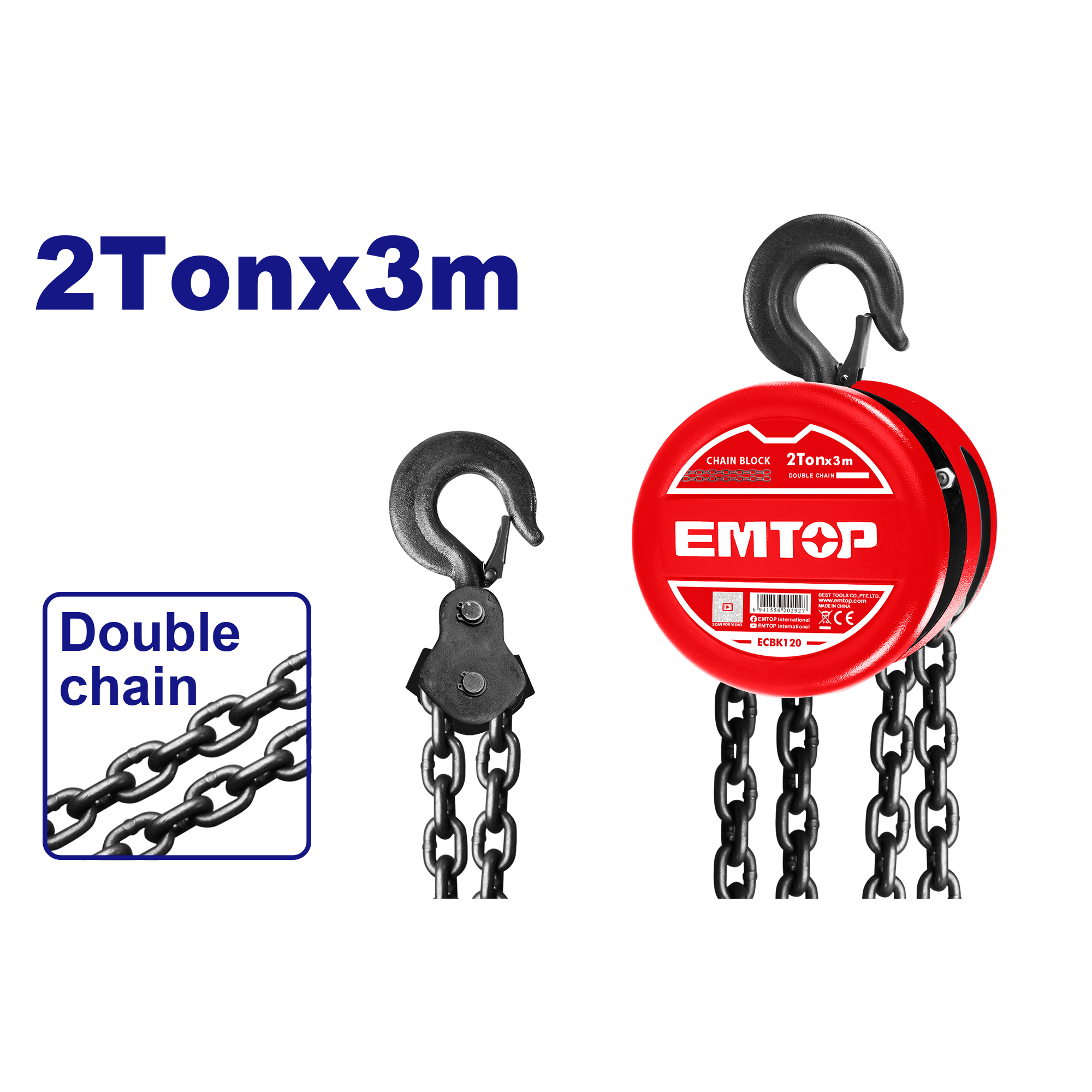 Zəncirli qaldırıcı, 2T - 3M