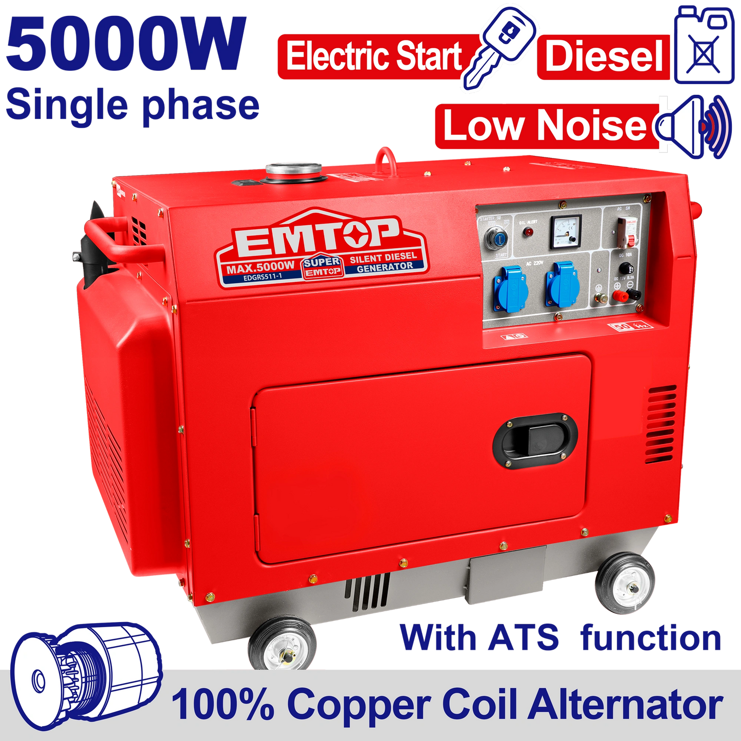 Dizel Generator, 5000W Avtomatik
