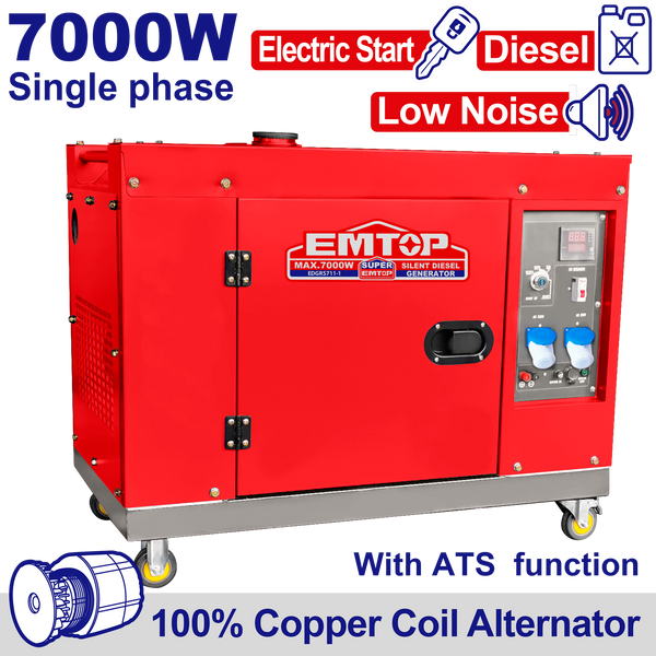 7000W Dizel Səssiz Generator 1Faz