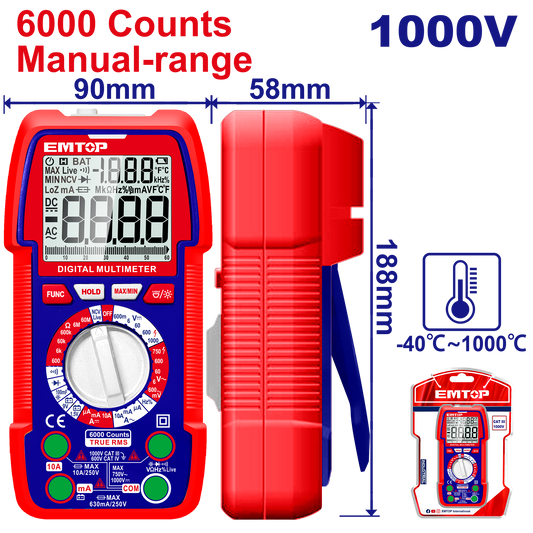 Rəqəmsal Multimetr, manual