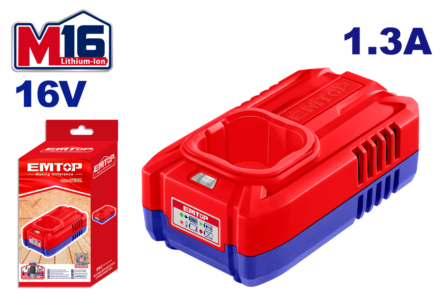 M16 batareya şarj cihazı