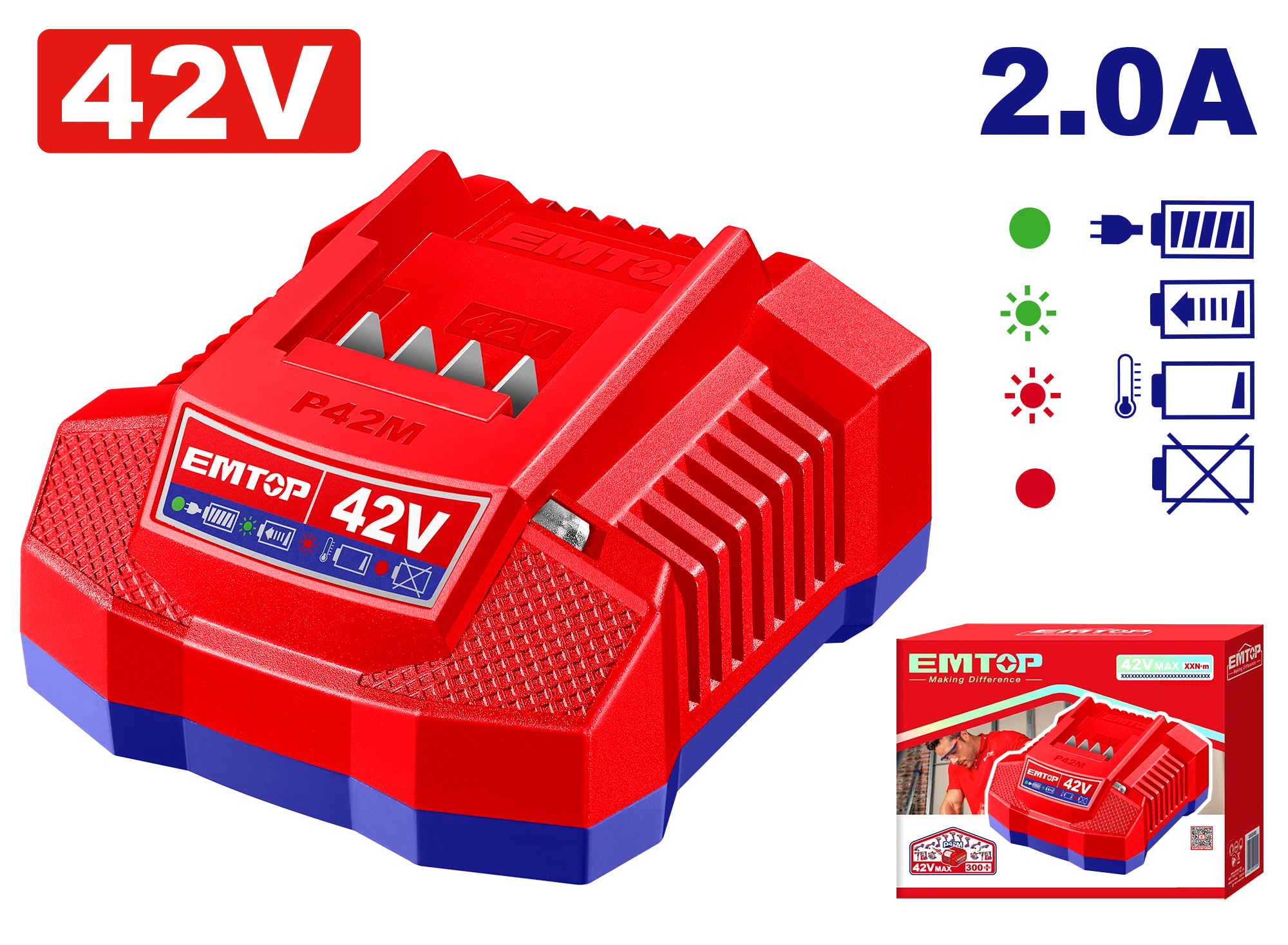 Adapter, 42V 2.0A
