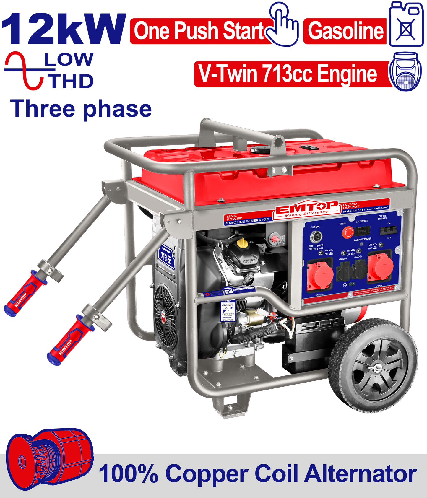 12000W Benzinli Generator 3Faz