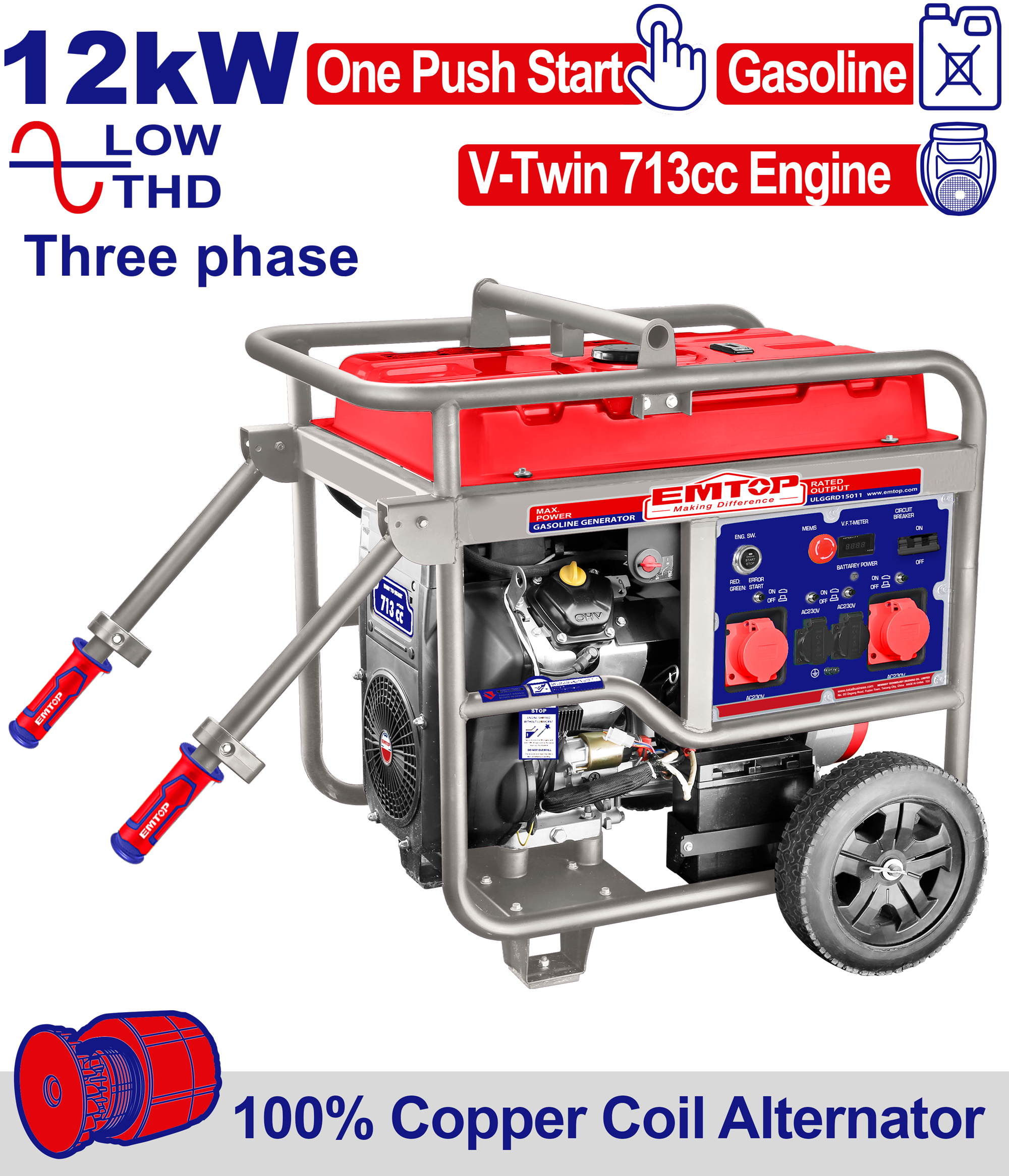 12000W Benzinli Generator 3Faz
