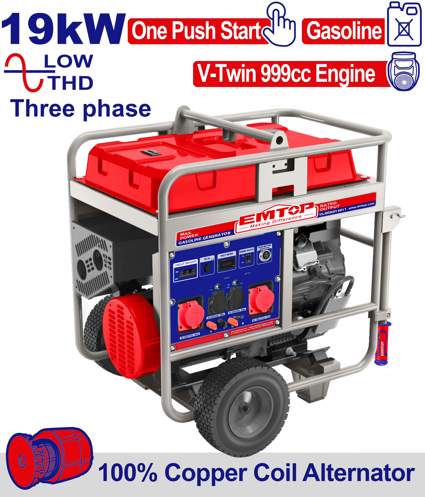 Emtop 3Faz 19kw Generator ESGG0201