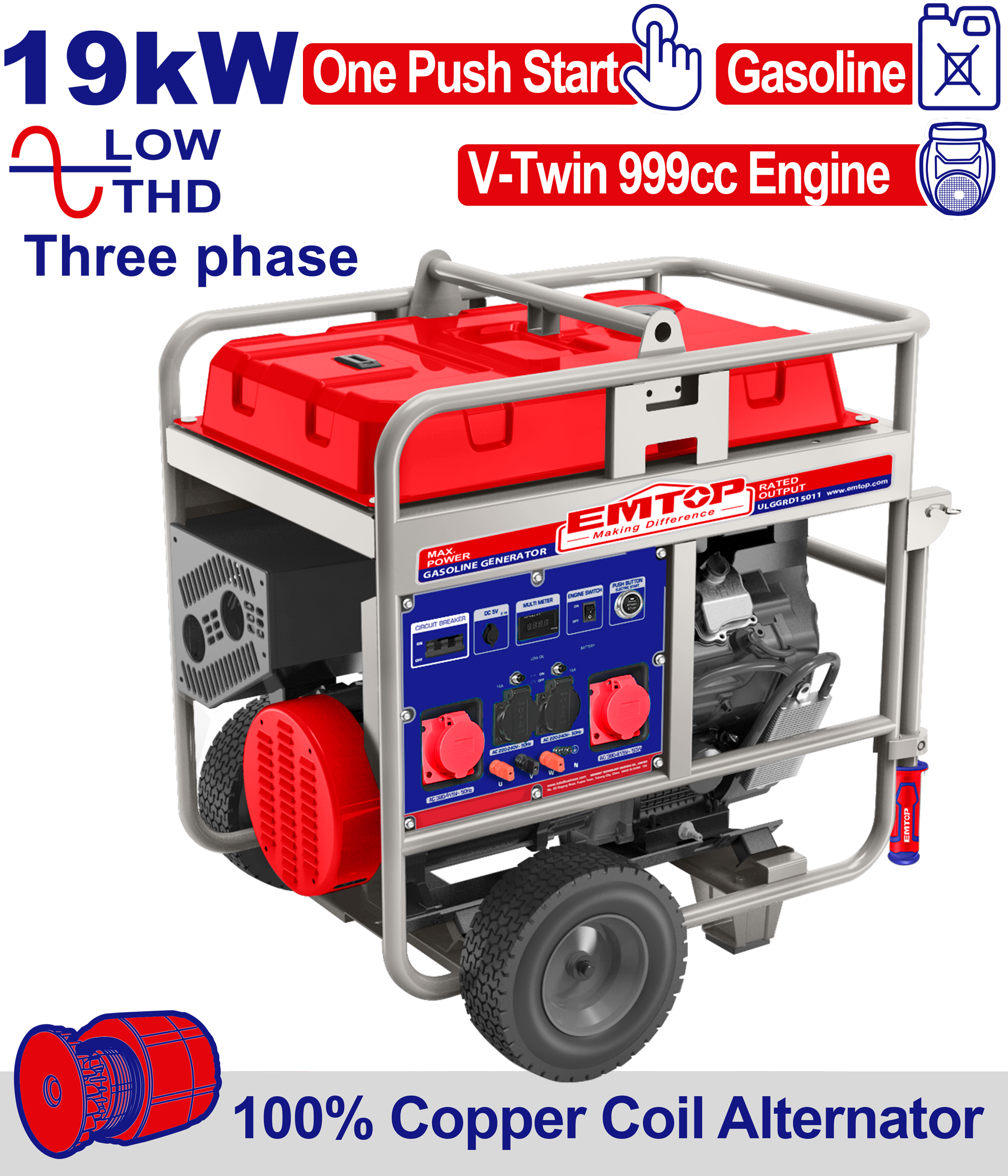 Emtop 3Faz 19kw Generator ESGG0201