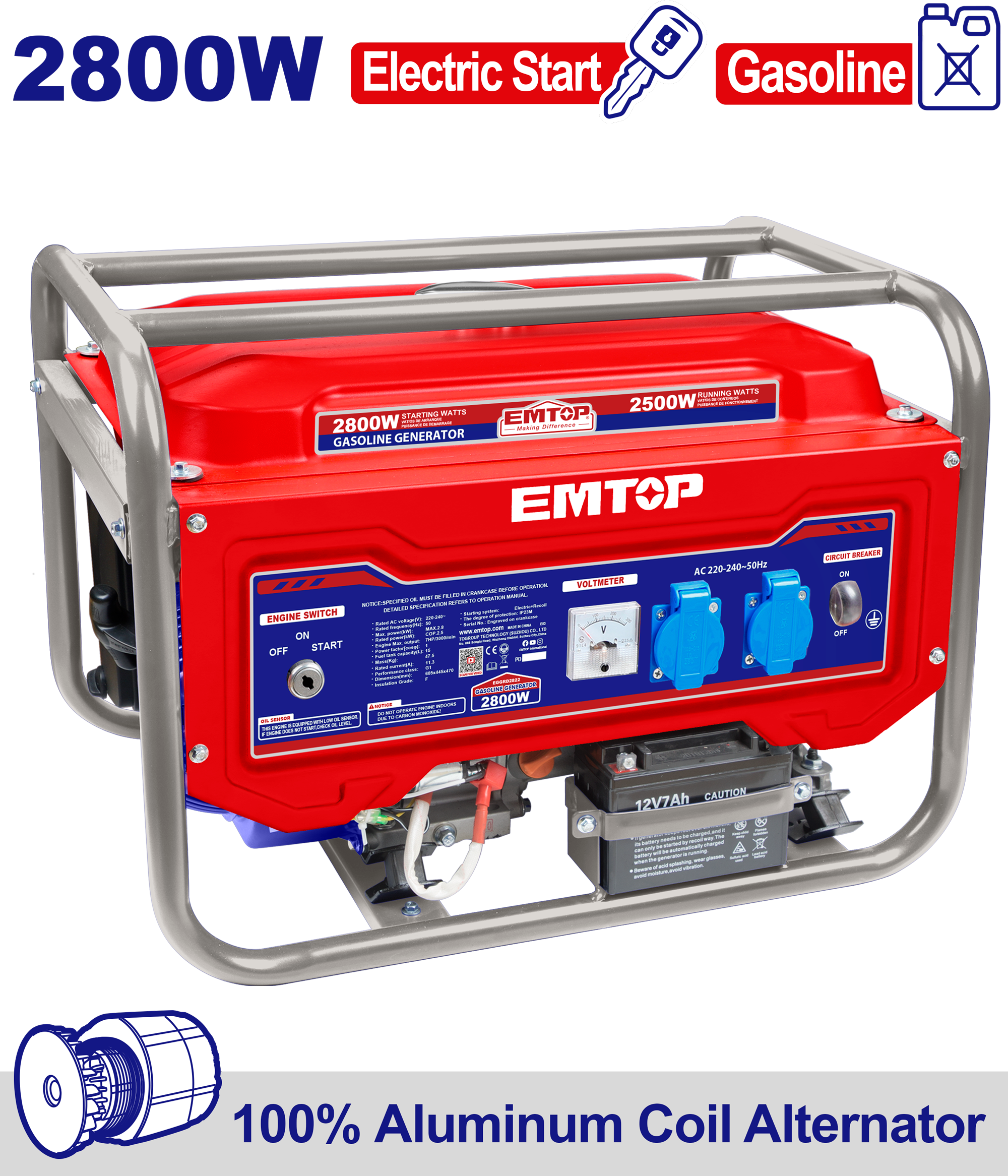 Benzin generator, 2.8KW