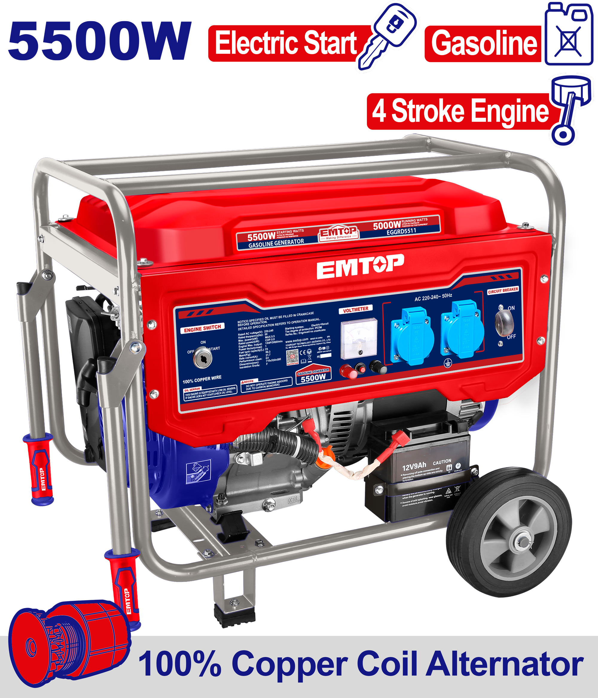 Benzin generator, 5.5KW