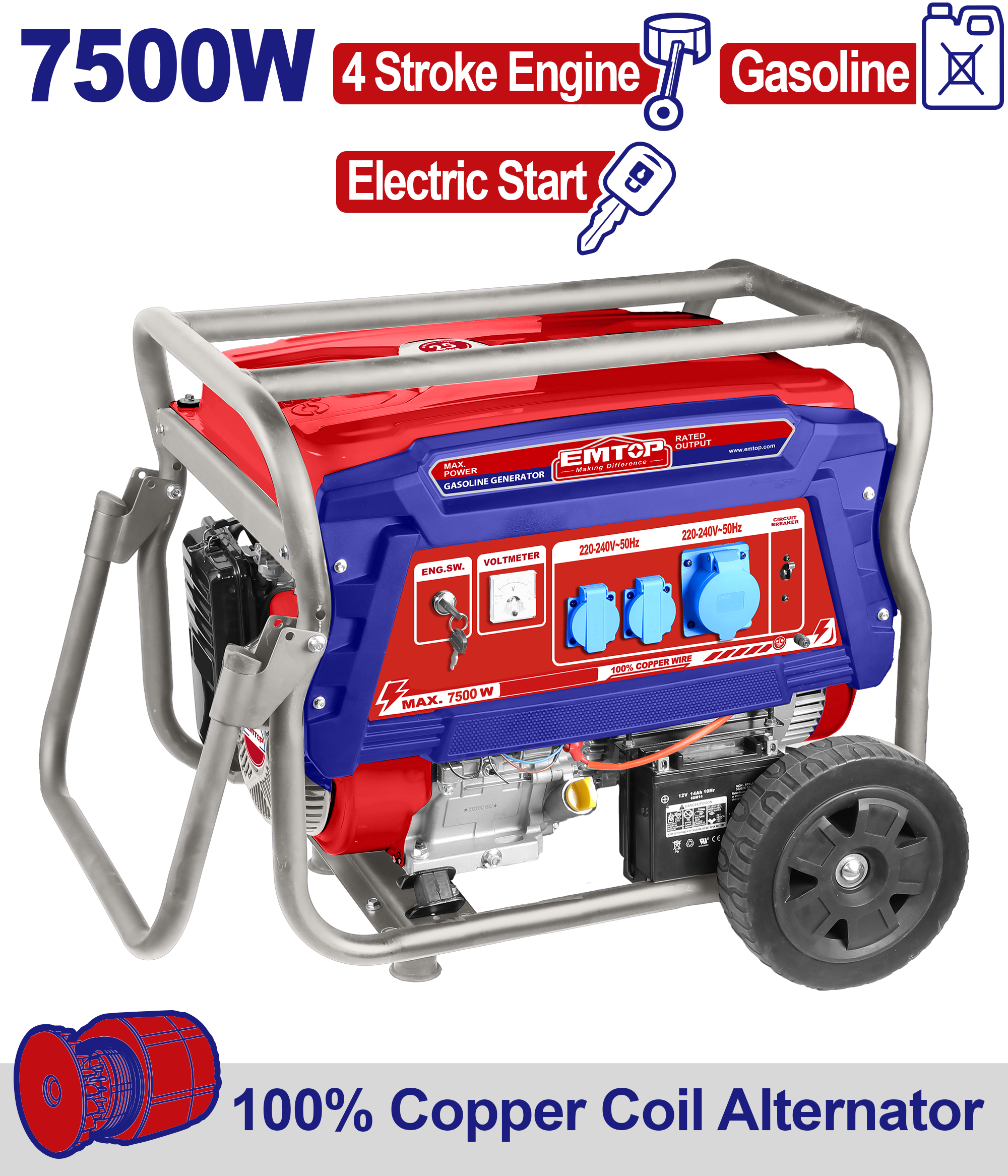Benzin generator, 7.5KW