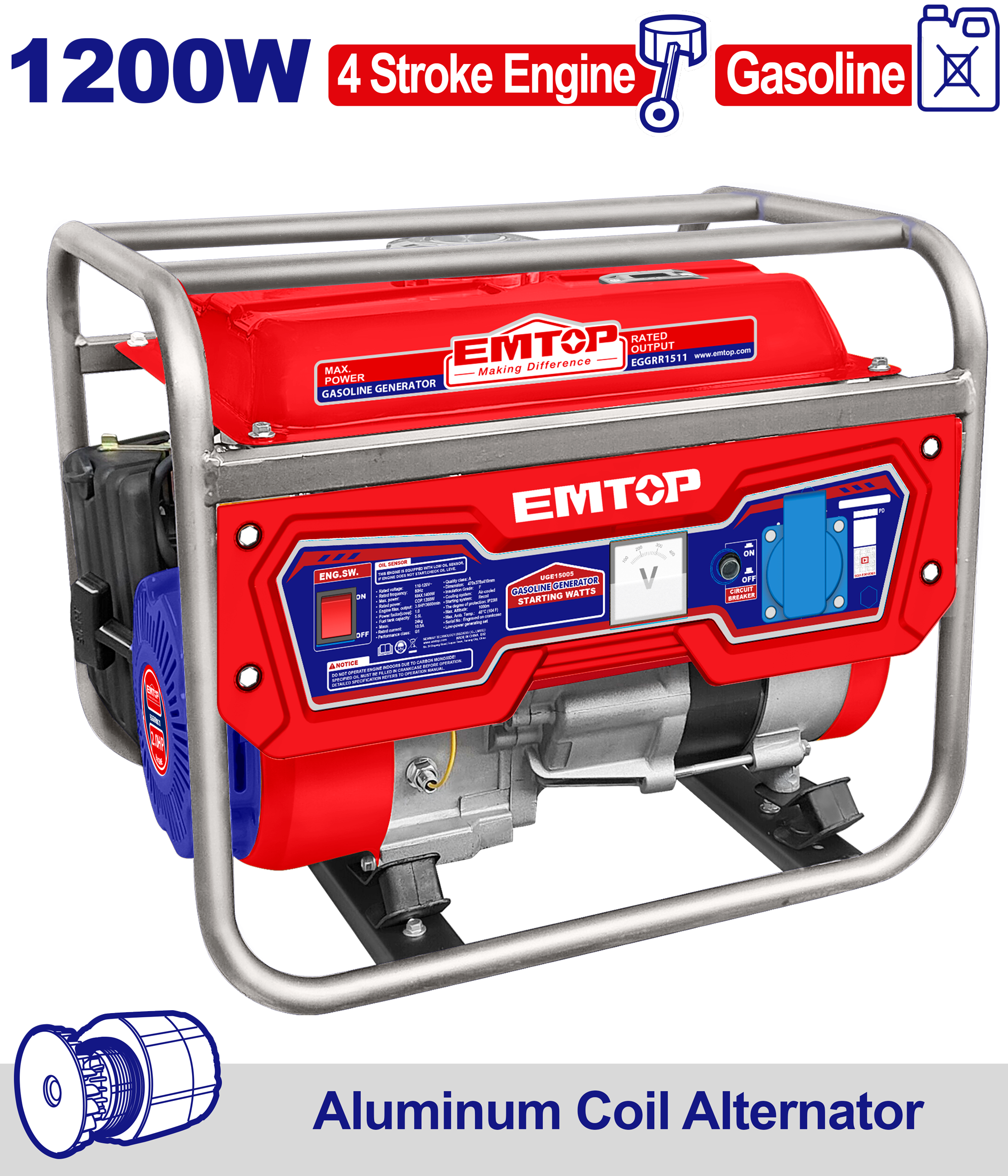 1200W Benzinli Generator