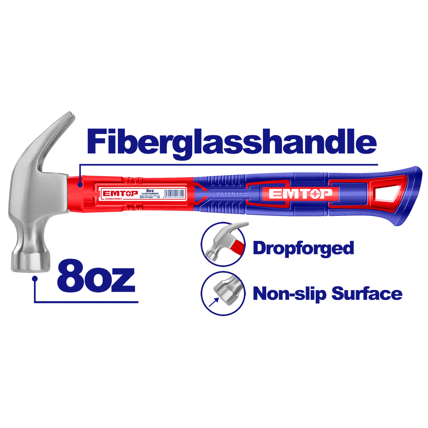 Çəkic, şüşə lif/karbon polad