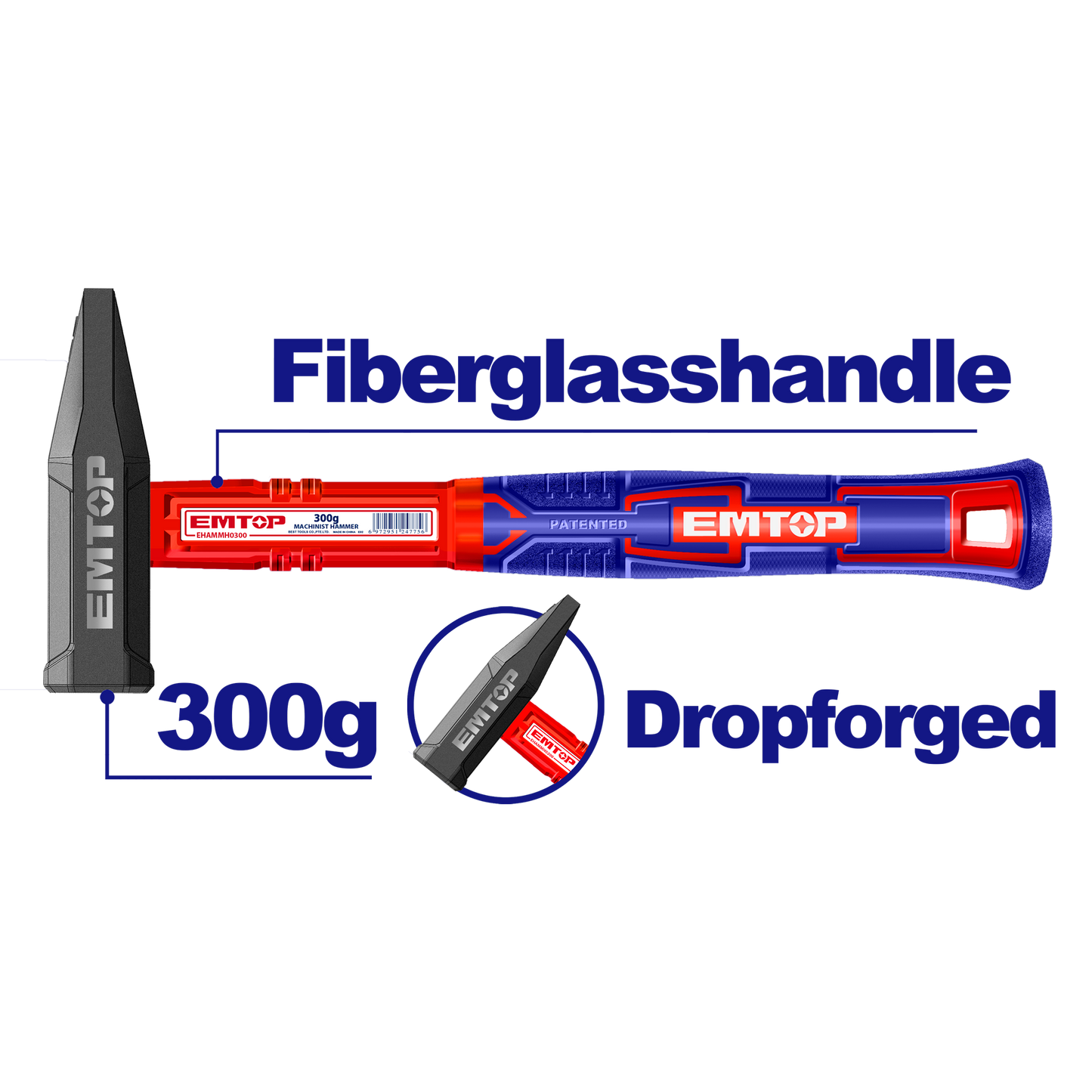 Çəkic, şüşə lif/karbon polad