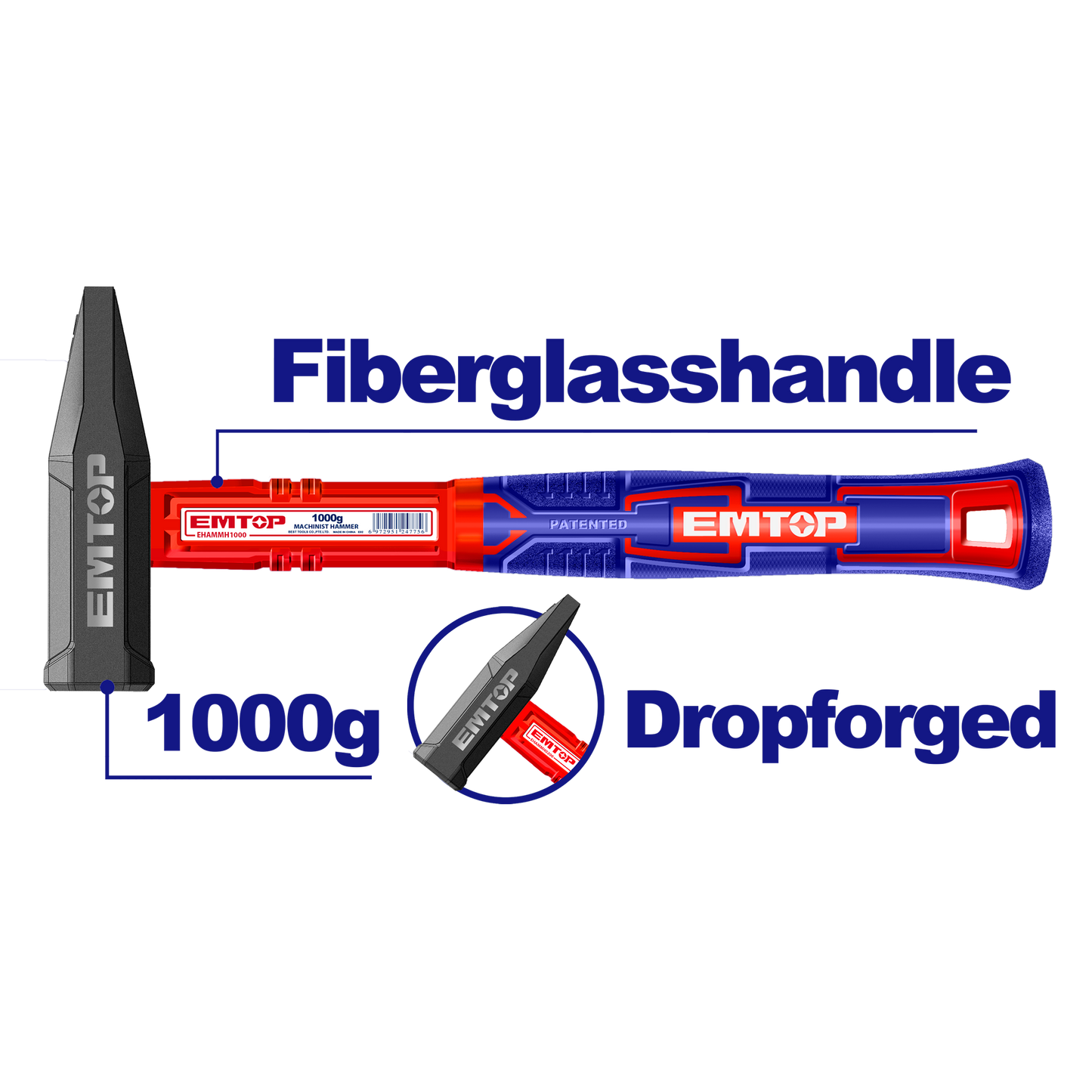 Çəkic, şüşə lif/karbon polad