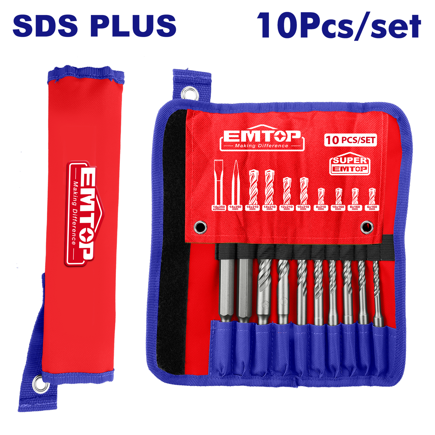 matqap və dülgər ucluğu seti, 10 əd