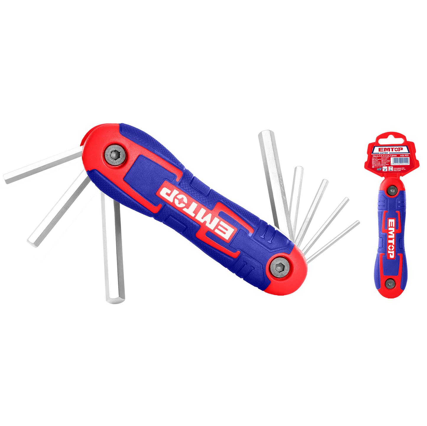 Qatlanan altıbucaq açar dəsti, 8 əd