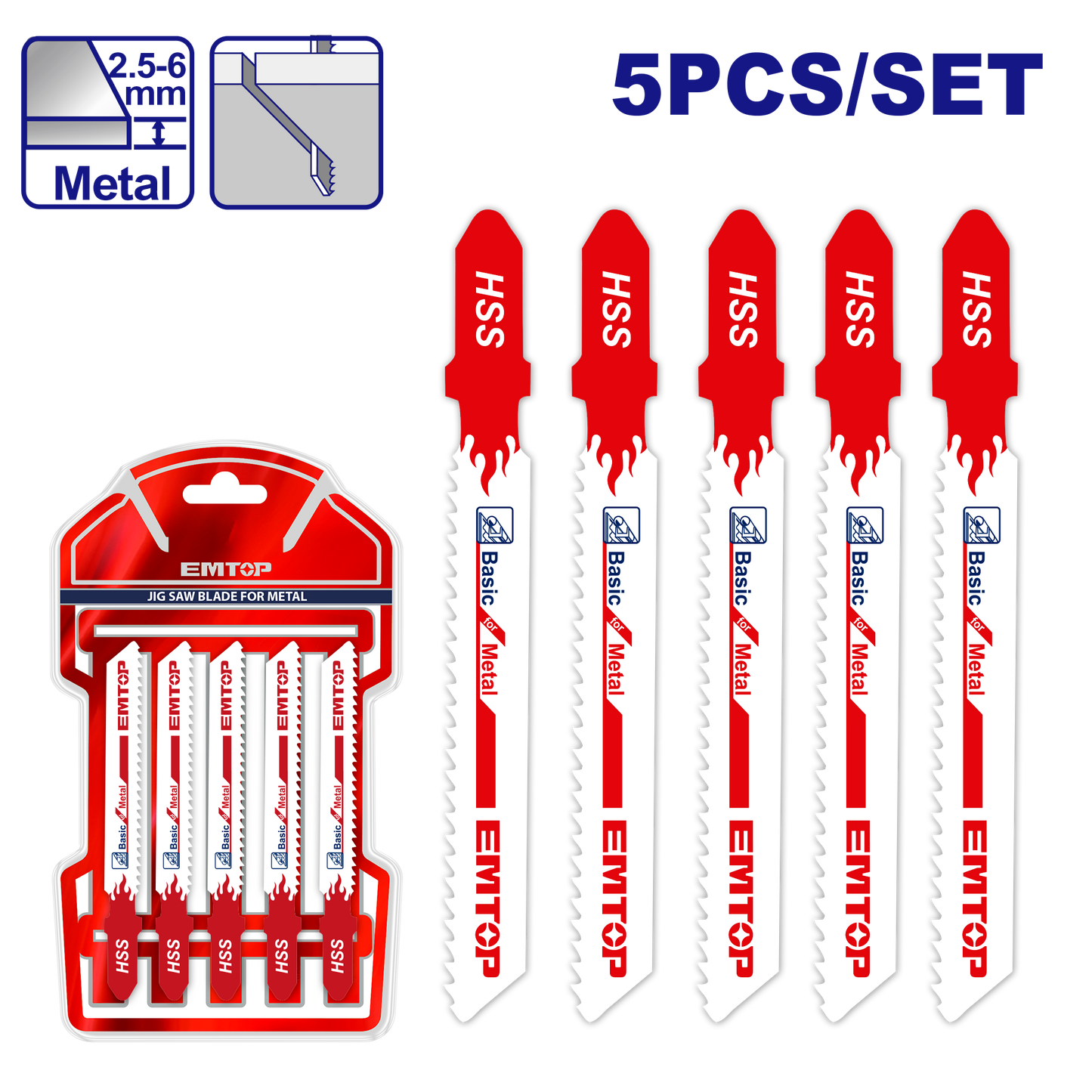 Lobzik parçaları dəsti metal üçün, 5 əd
