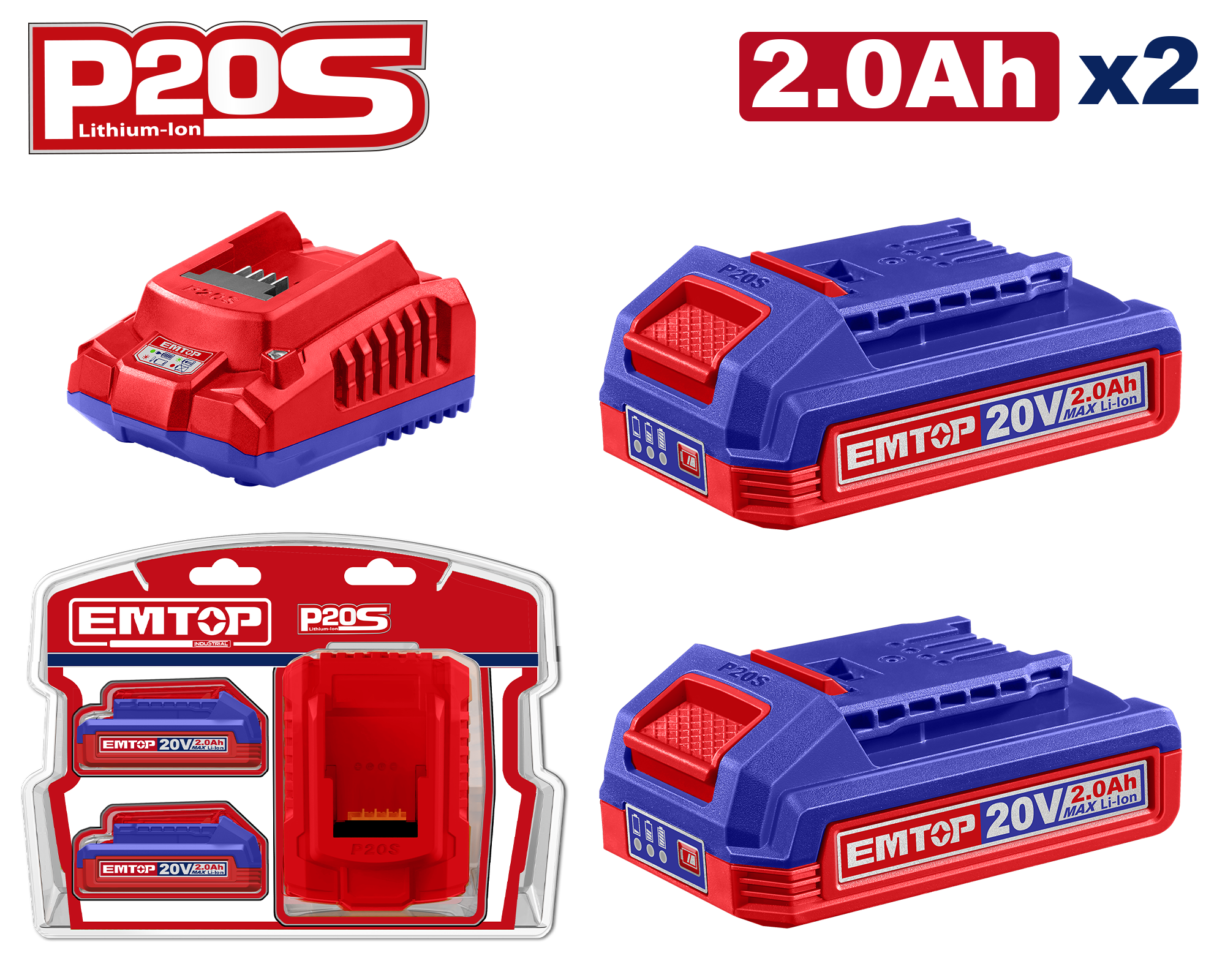 20V 2.0Ah Batarya Adapter Seti