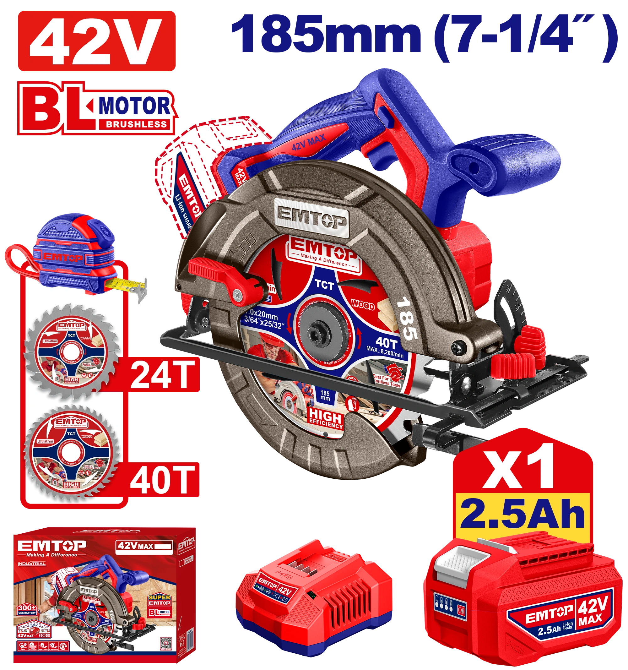 Dairəvi Mişar, 185mm 42V