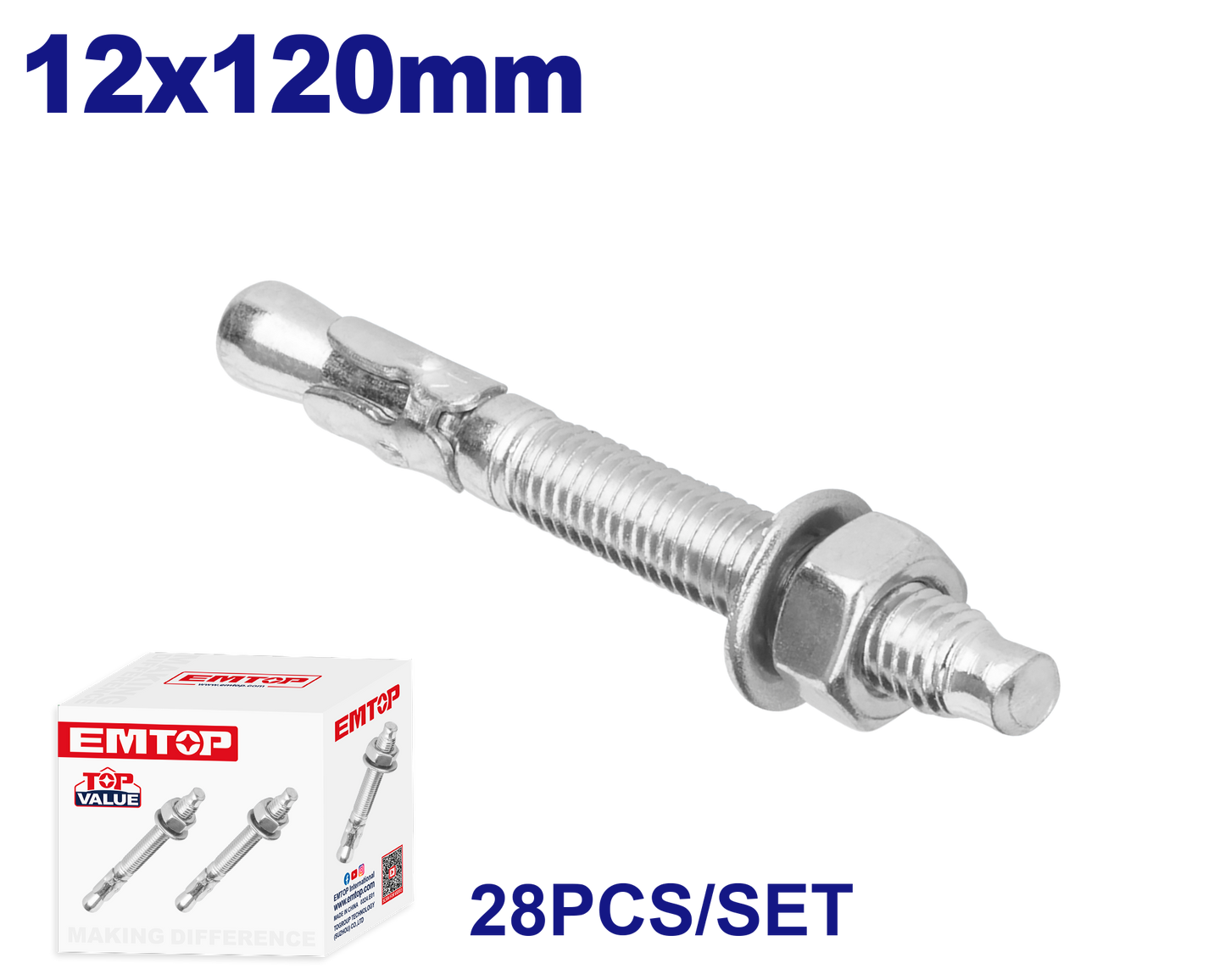 Anker Bolt 12x120mm 28 ədəd