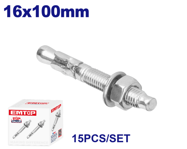Anker Bolt 16x100mm 15 ədəd