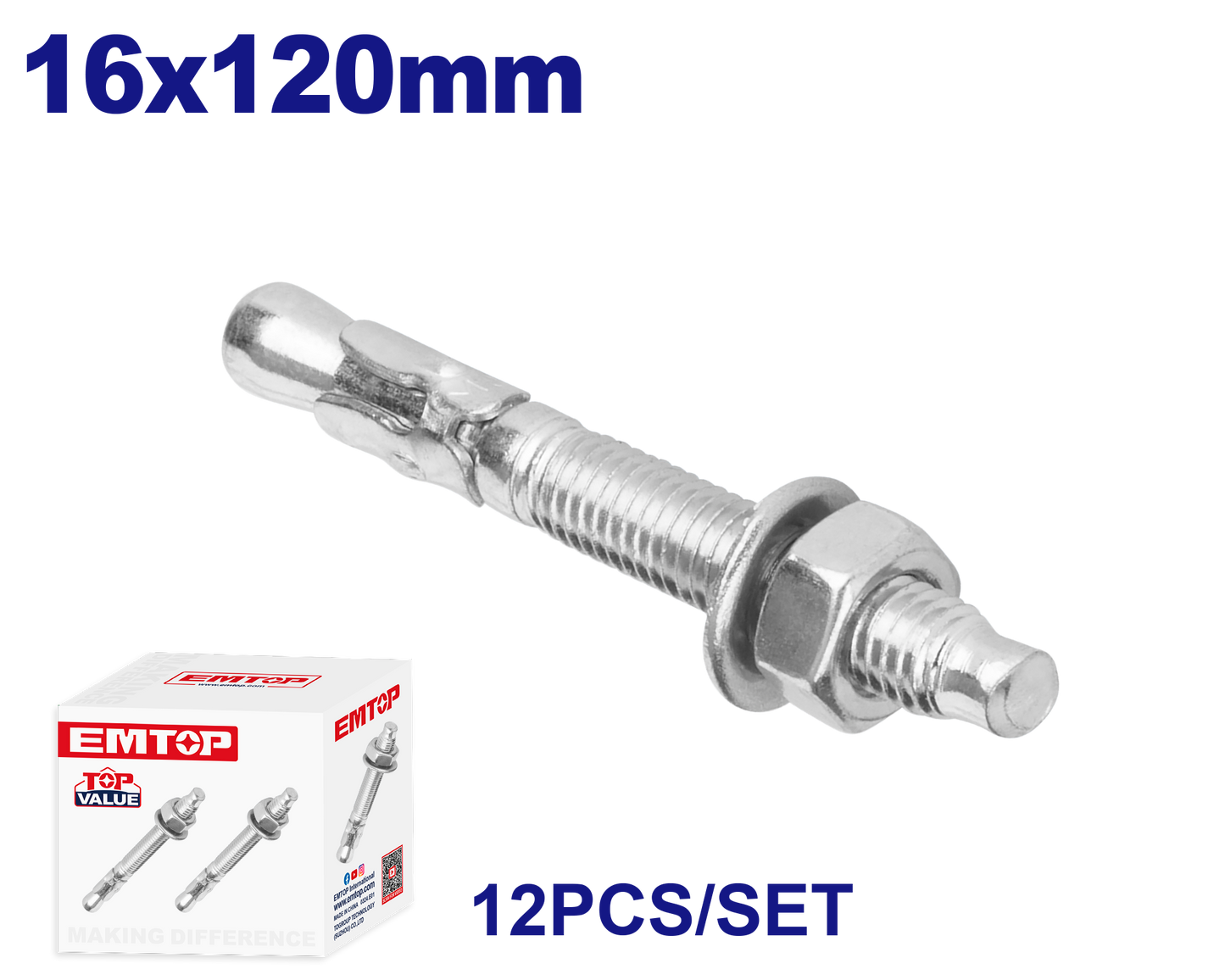 Anker Bolt 16x120mm 12 ədəd