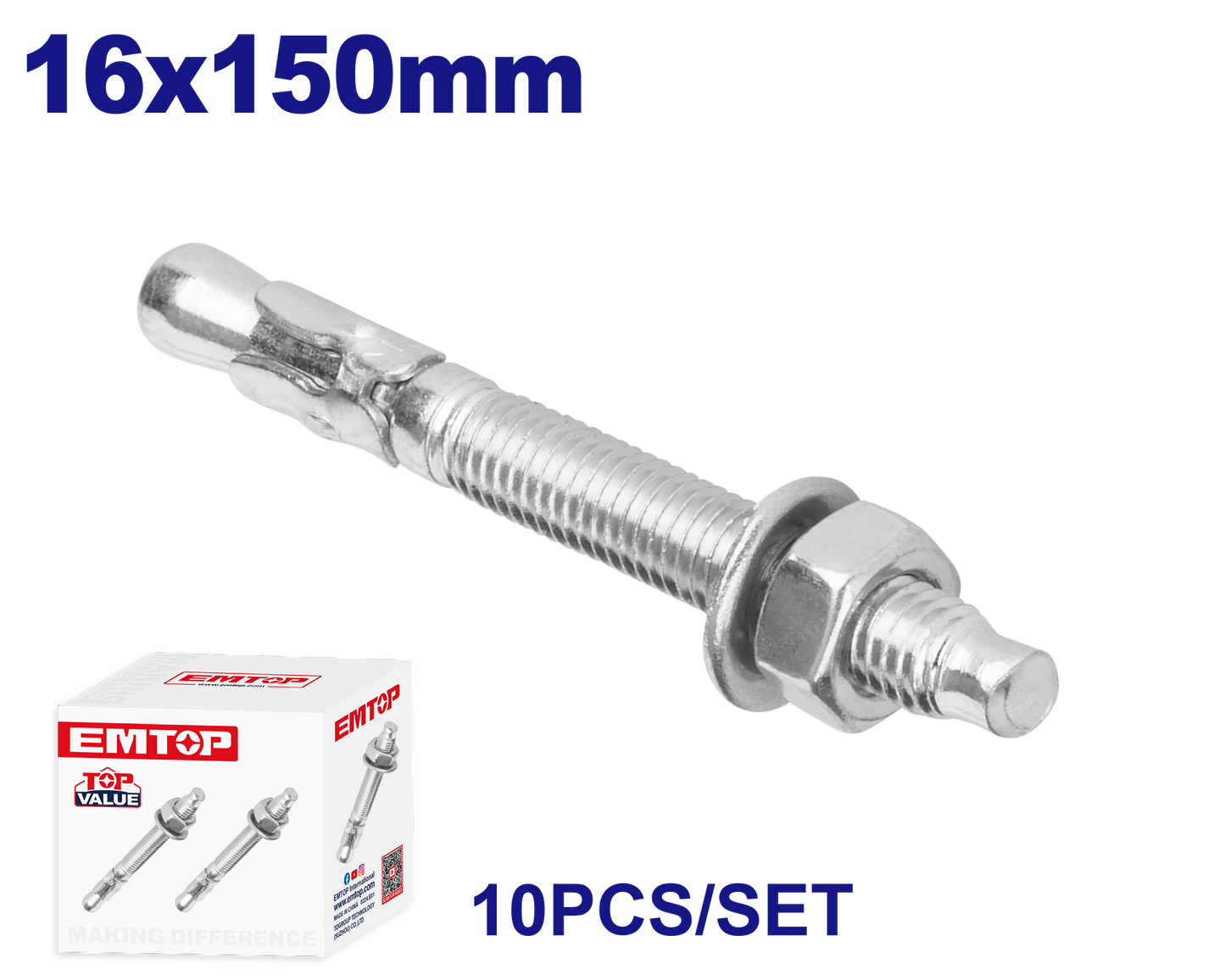 Anker Bolt 16x150mm 10 ədəd