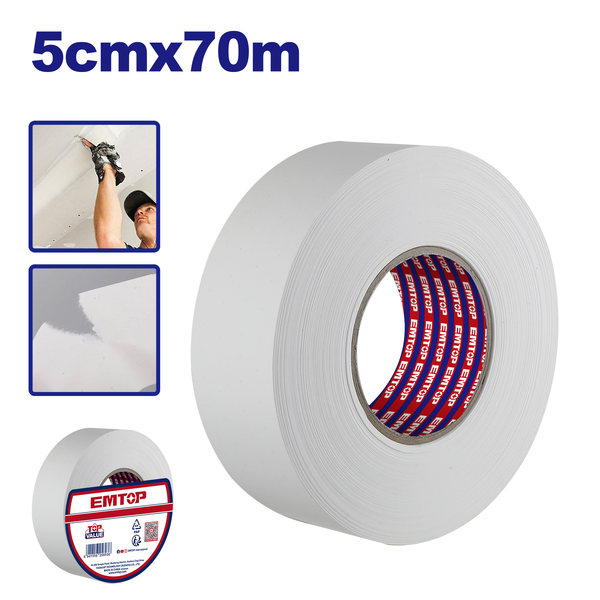Gipskarton üçün kağız lent, 5sm-70m