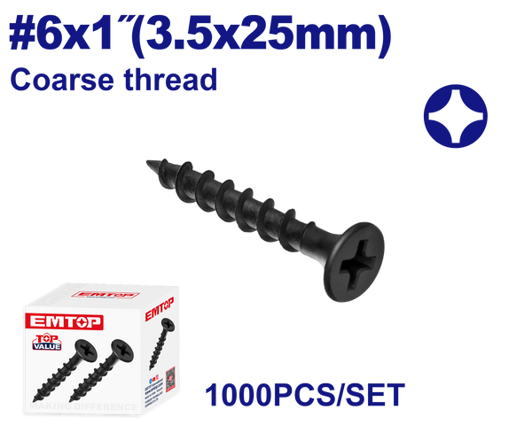 3.5x25mm şurup 1000 ədəd