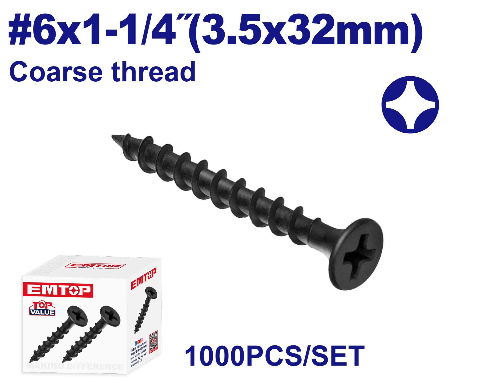 3.5x32mm şurup 1000 ədəd