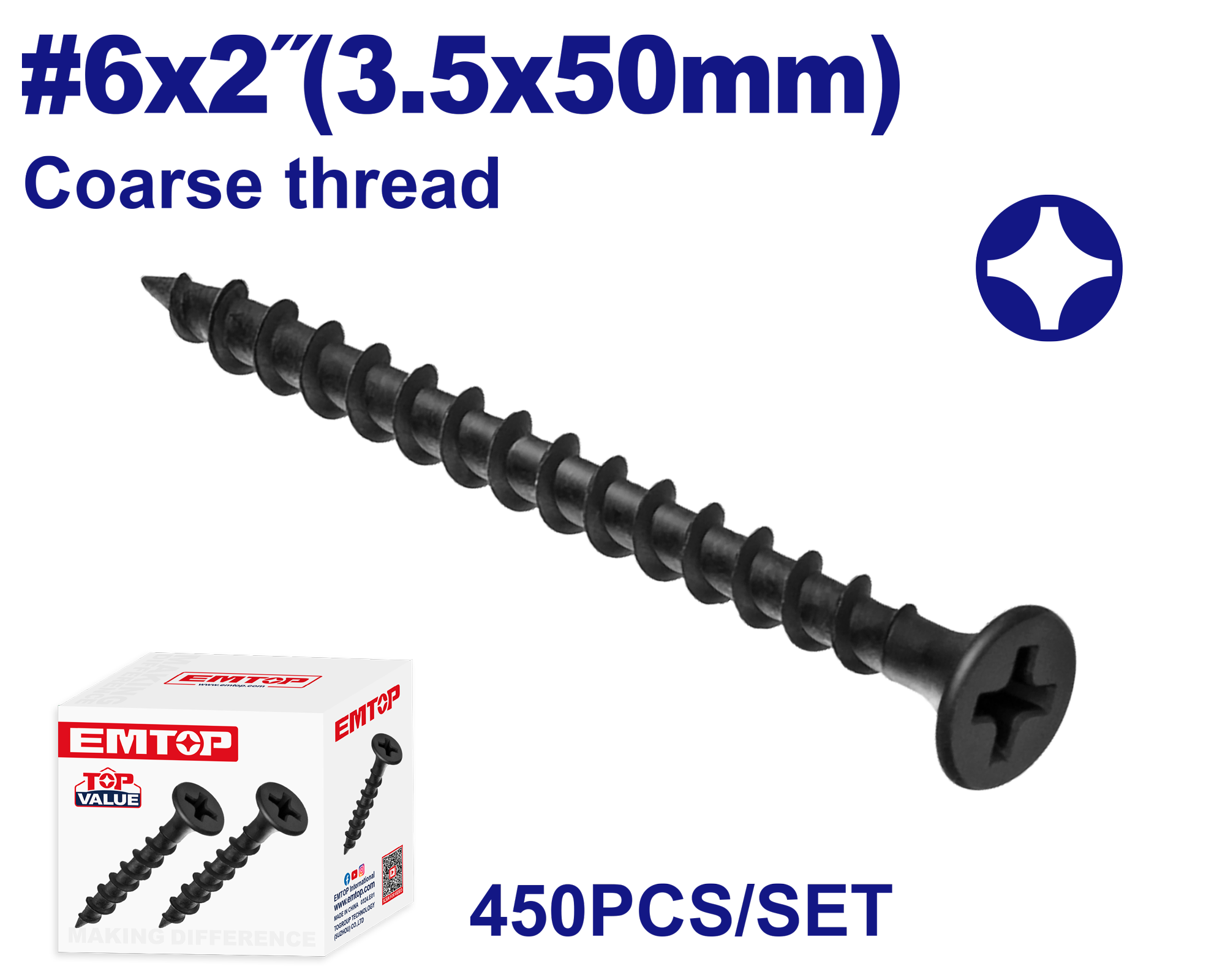 3.5x50mm şurup 450 ədəd