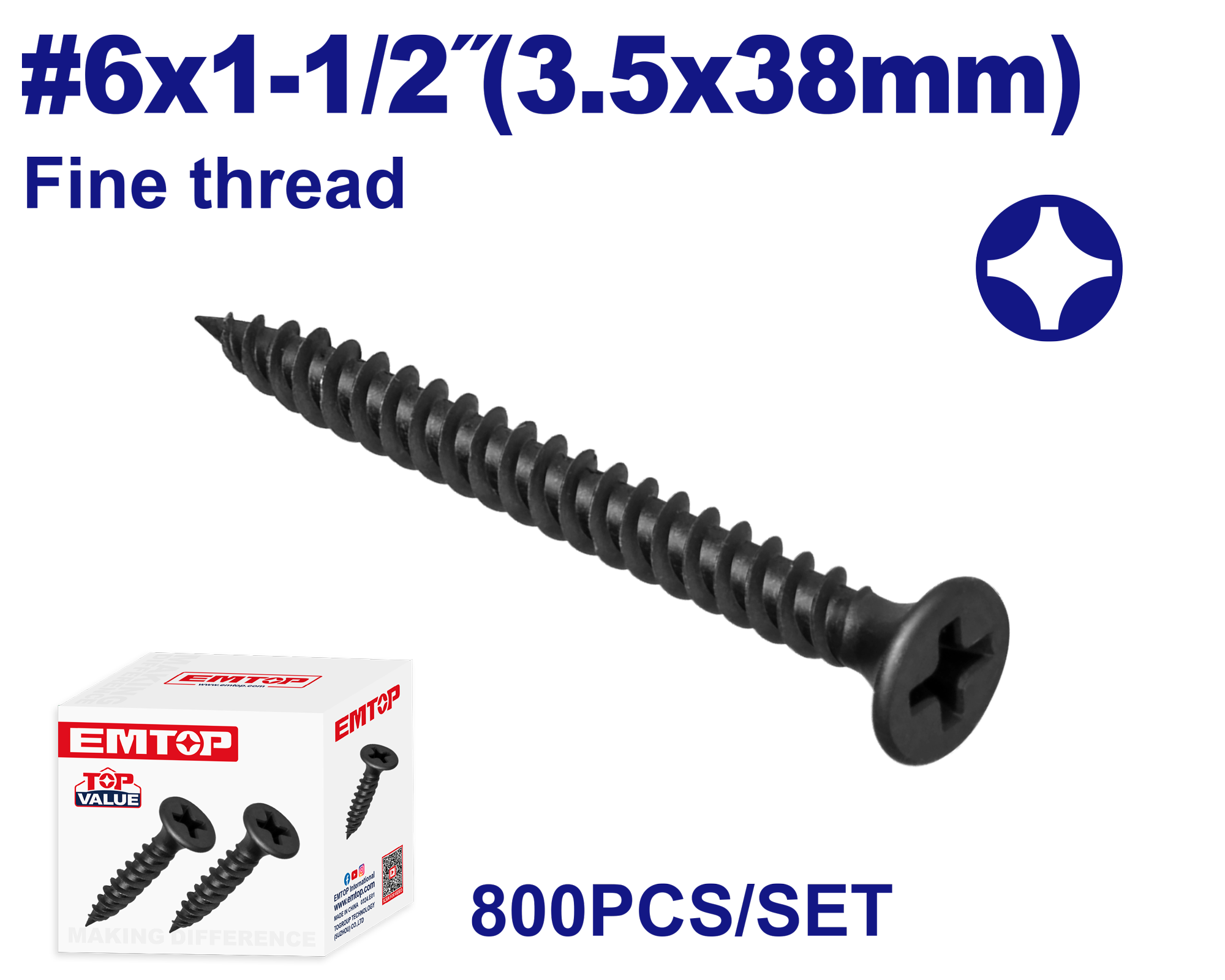 3.5x38mm şurup 800 ədəd