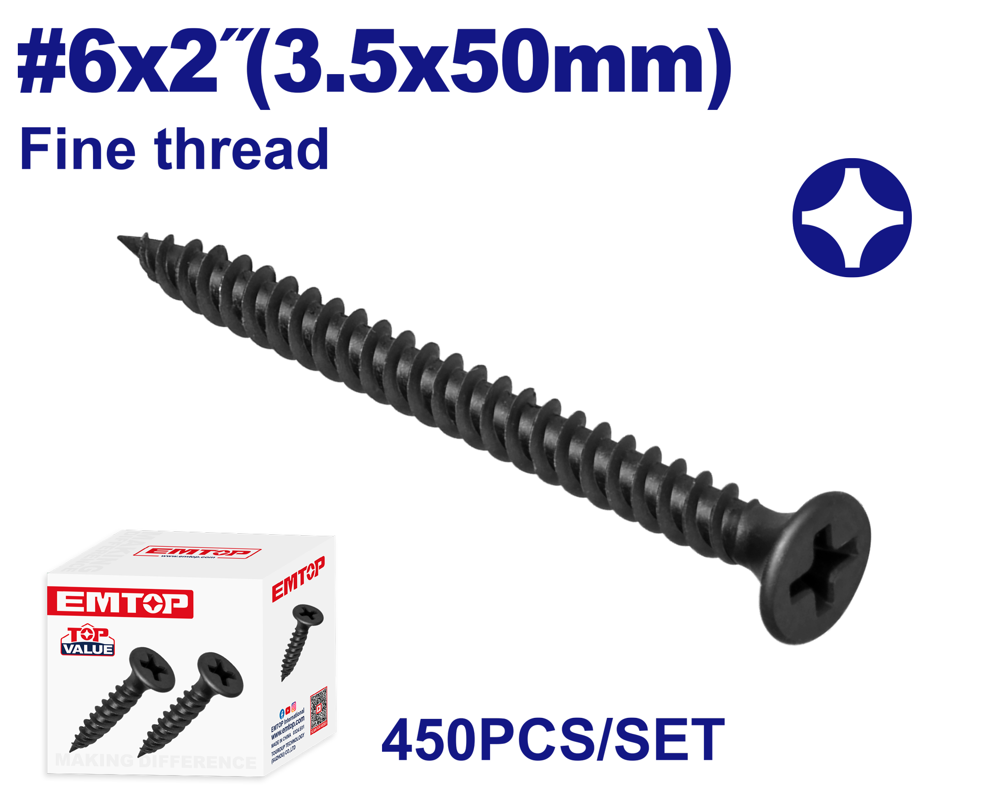 3.5x50mm şurup 450 ədəd