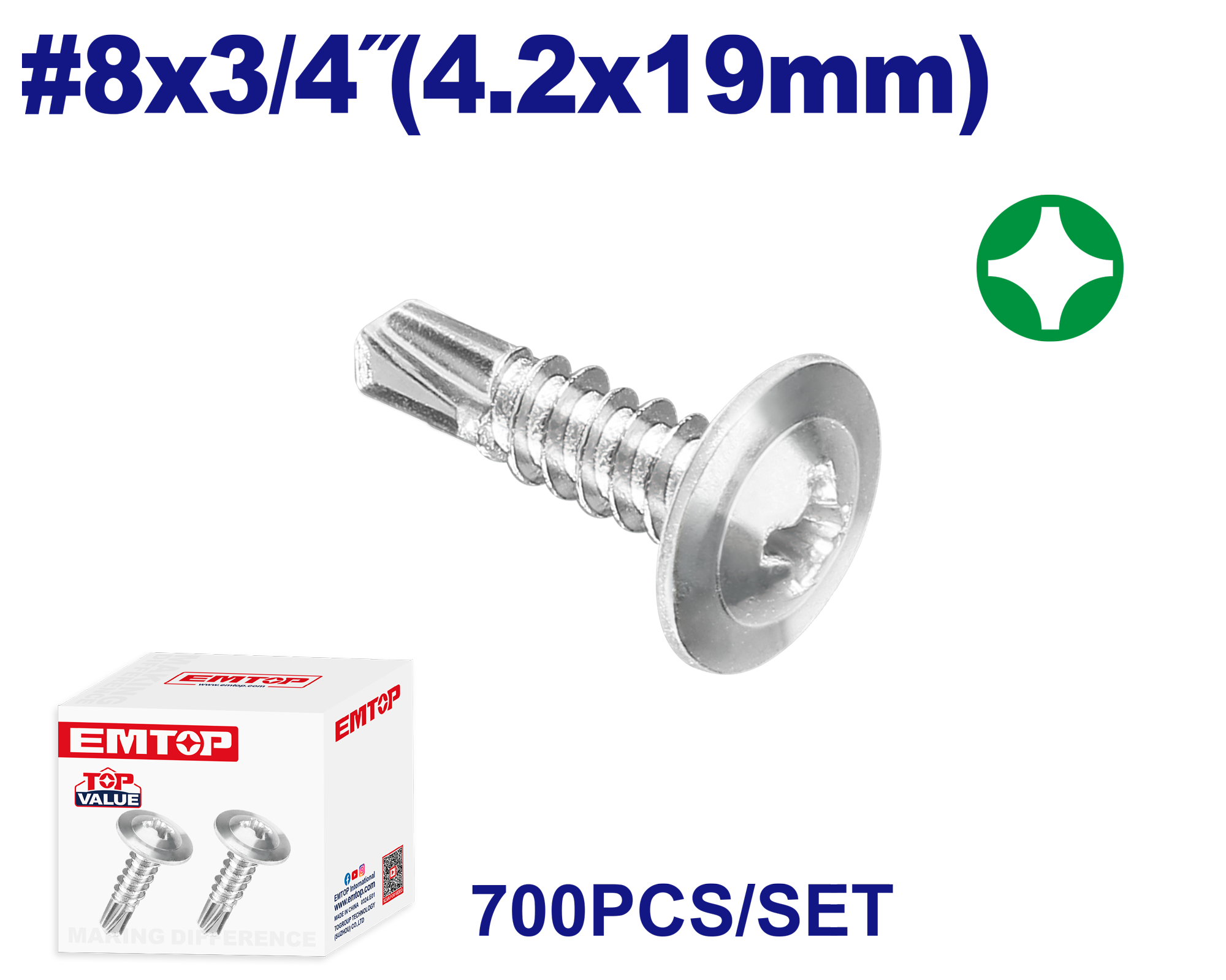 4.2x19mm şurup 700 ədəd