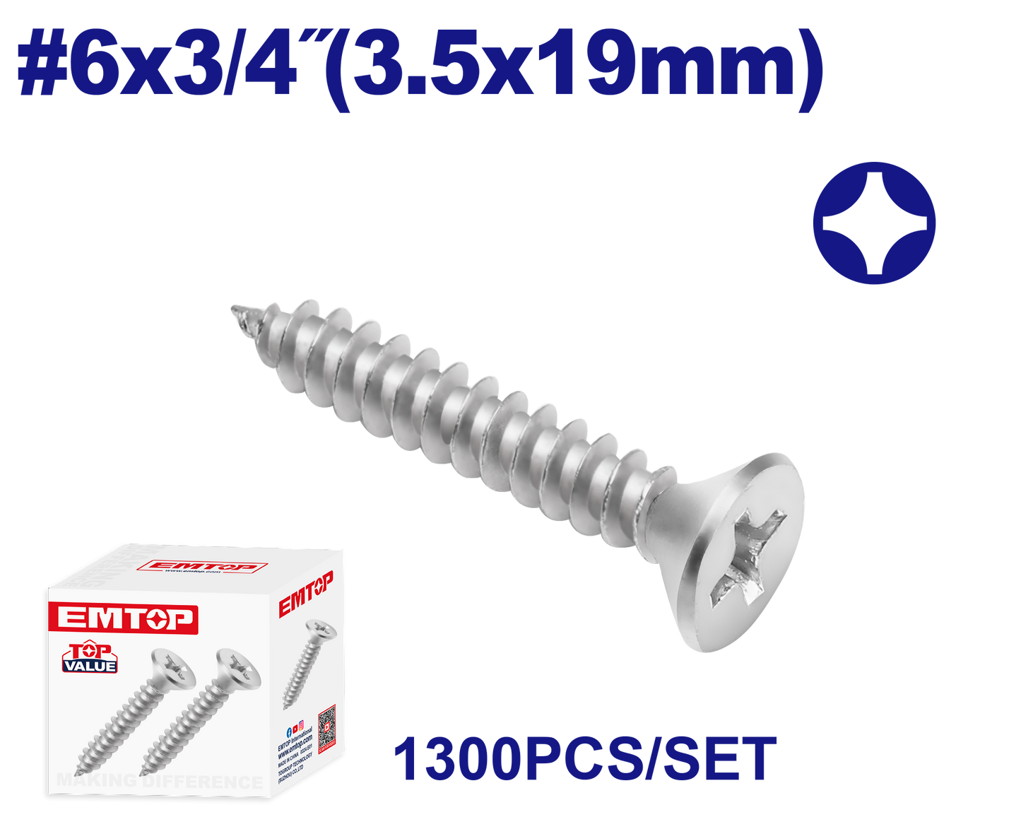3.5x19mm şurup 1300 ədəd