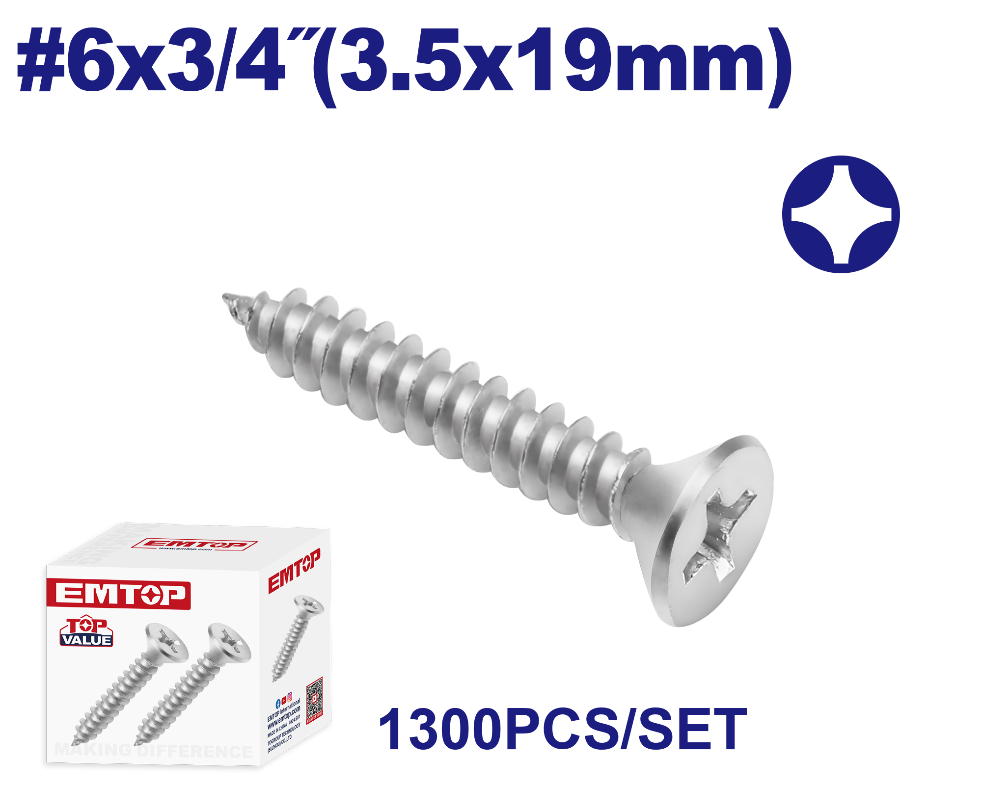 3.5x19mm şurup 1300 ədəd