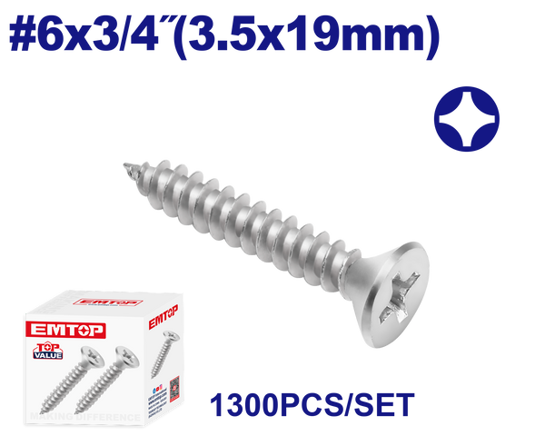 3.5x19mm şurup 1300 ədəd